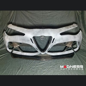 Alfa Romeo Giulia Quadrifoglio GTAm Conversion Kit by PariS'5 GaraGe - Front Bumper - FRP/ Carbon Fiber